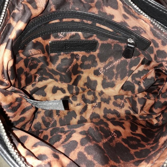 Genuine Leather Hobo Bag Biker Chick Zipper Pockets Pouches - Picture 10 of 16